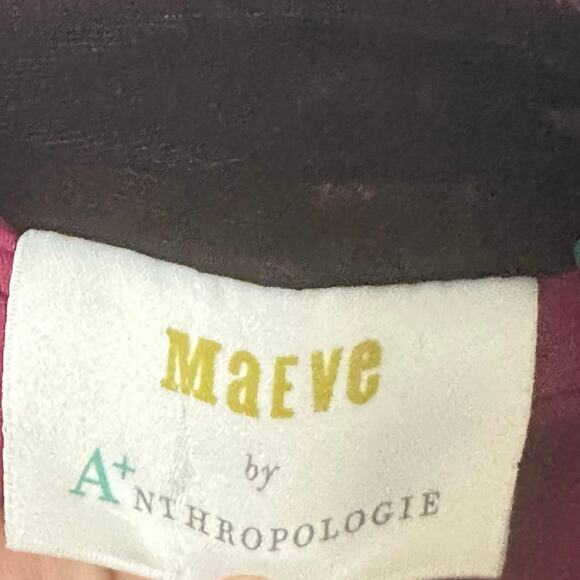 Anthropologie Maeve Coat Vera Sequined Velvet Wine Red Zip Up Puffer Size 2X - Picture 4 of 8